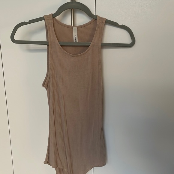 Olivia - Taupe Tank Bodysuit - Picture 1 of 2